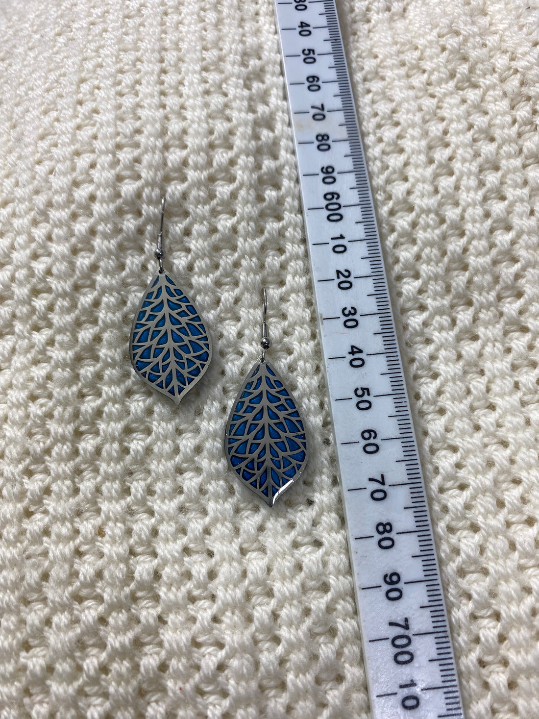 Leaf Earrings (blue)