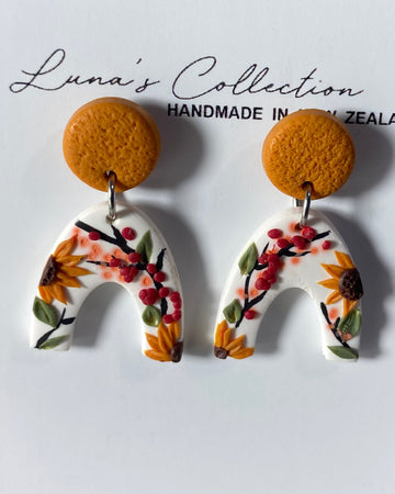 Floral Earrings sunflower (yellow)