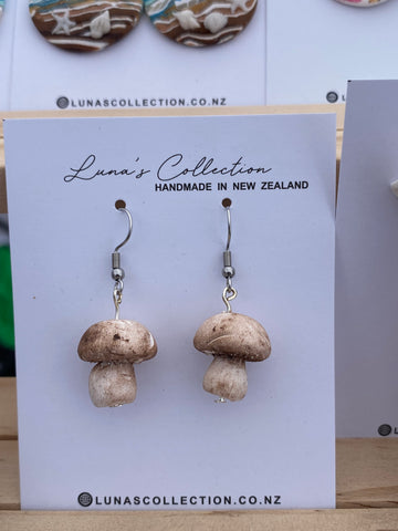 Realistic mushroom Earrings