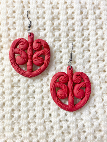 Koru red Earrings