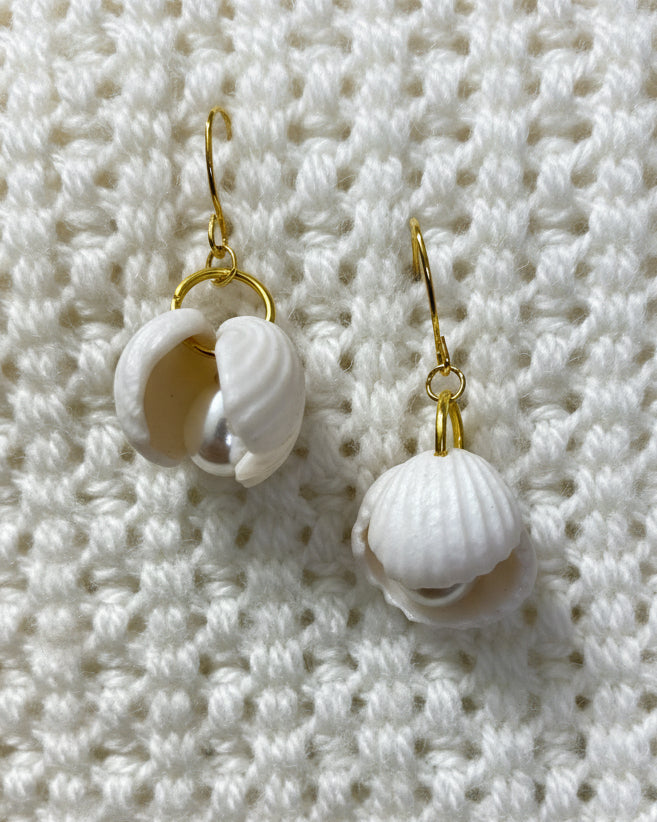 Pearl in a Shell Earrings