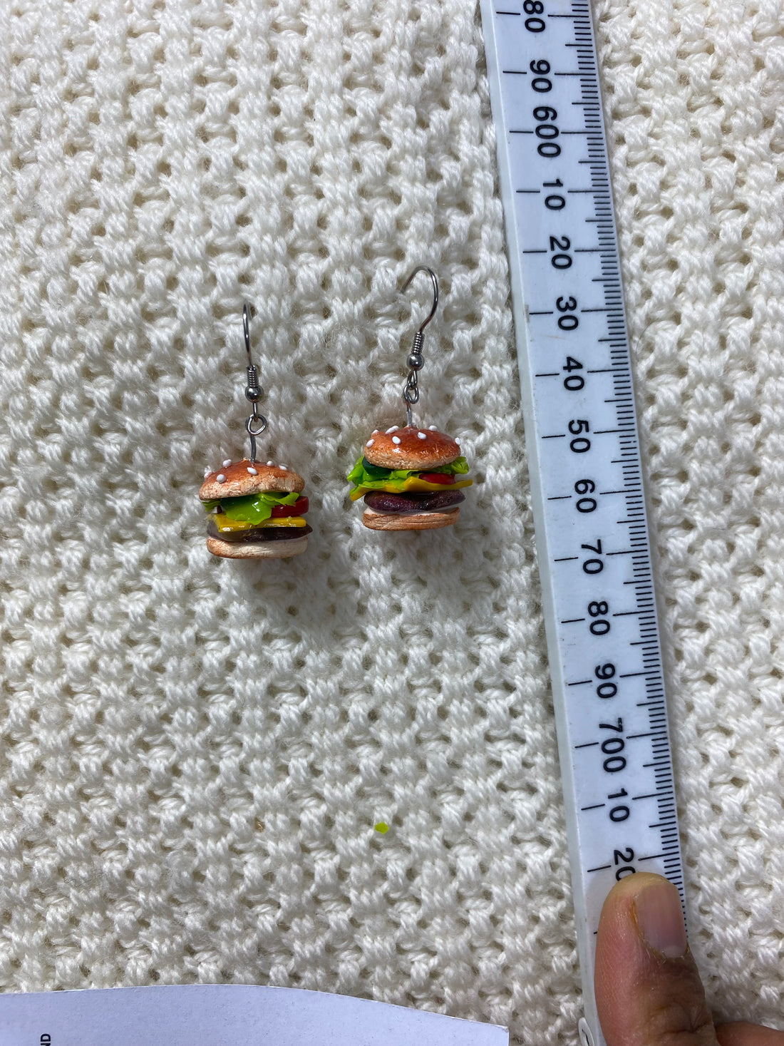 Burger Earrings