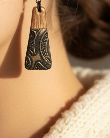 Kiwiana koru Earrings (small)