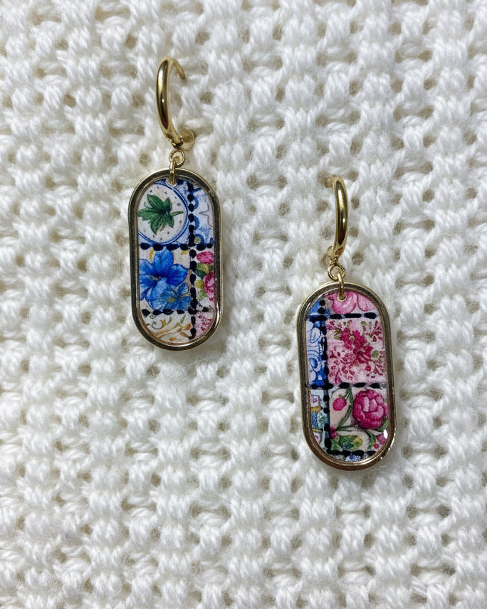 Quilted Clay Earrings (2)