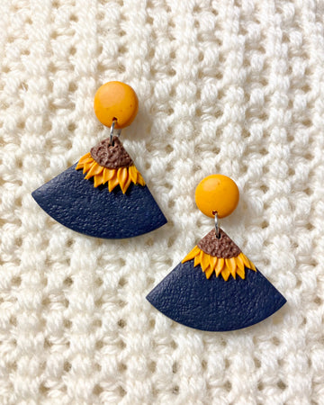 Sunflower triangle Earrings