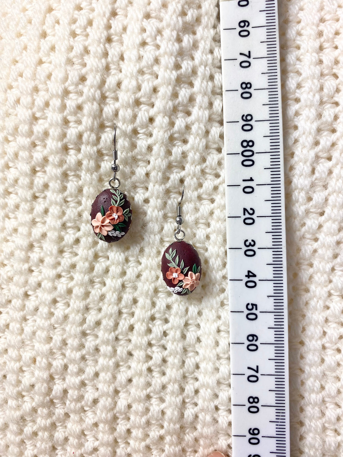 Mini bead floral earrings