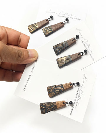Kiwiana koru Earrings (small)