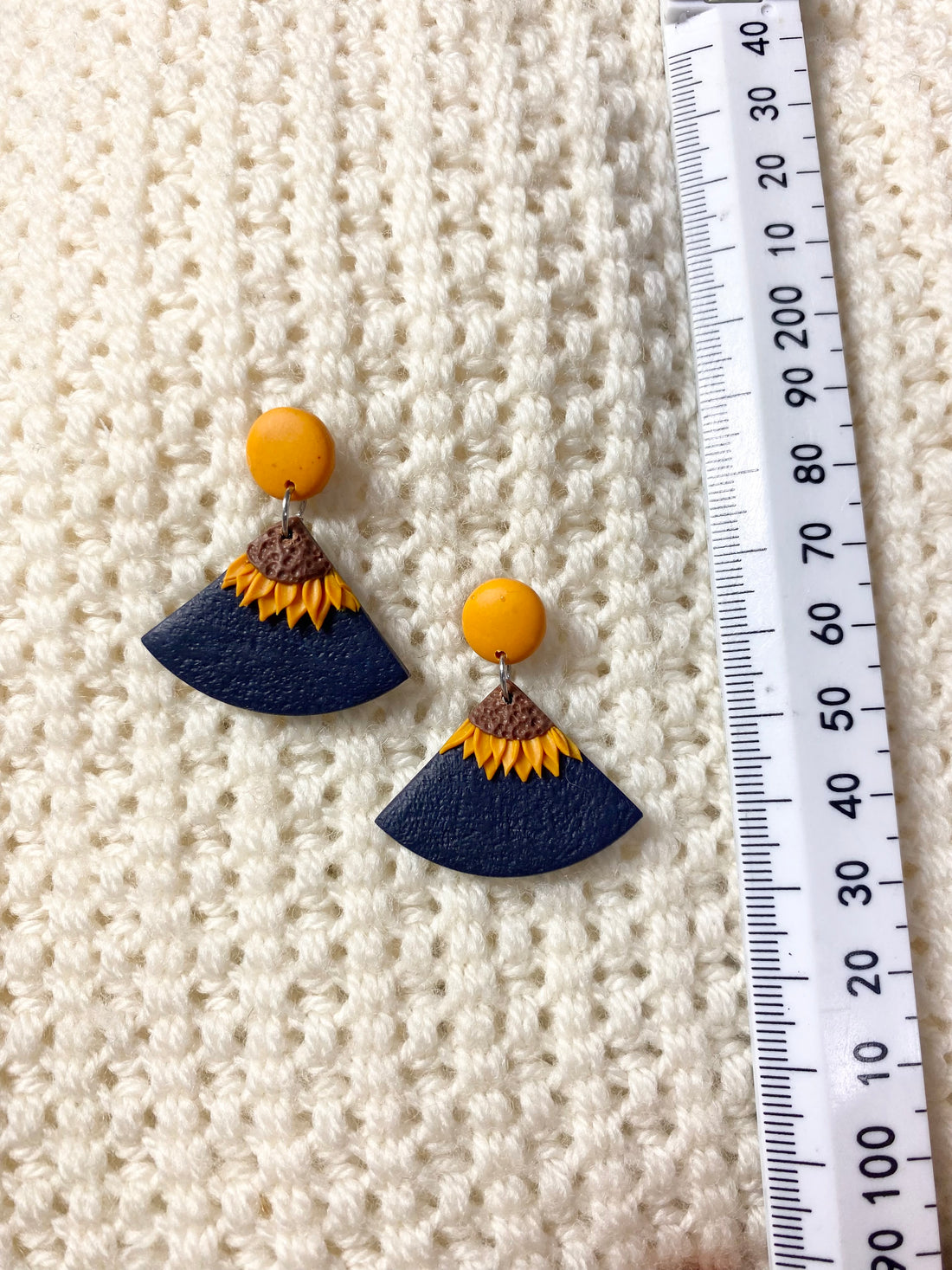 Sunflower triangle Earrings