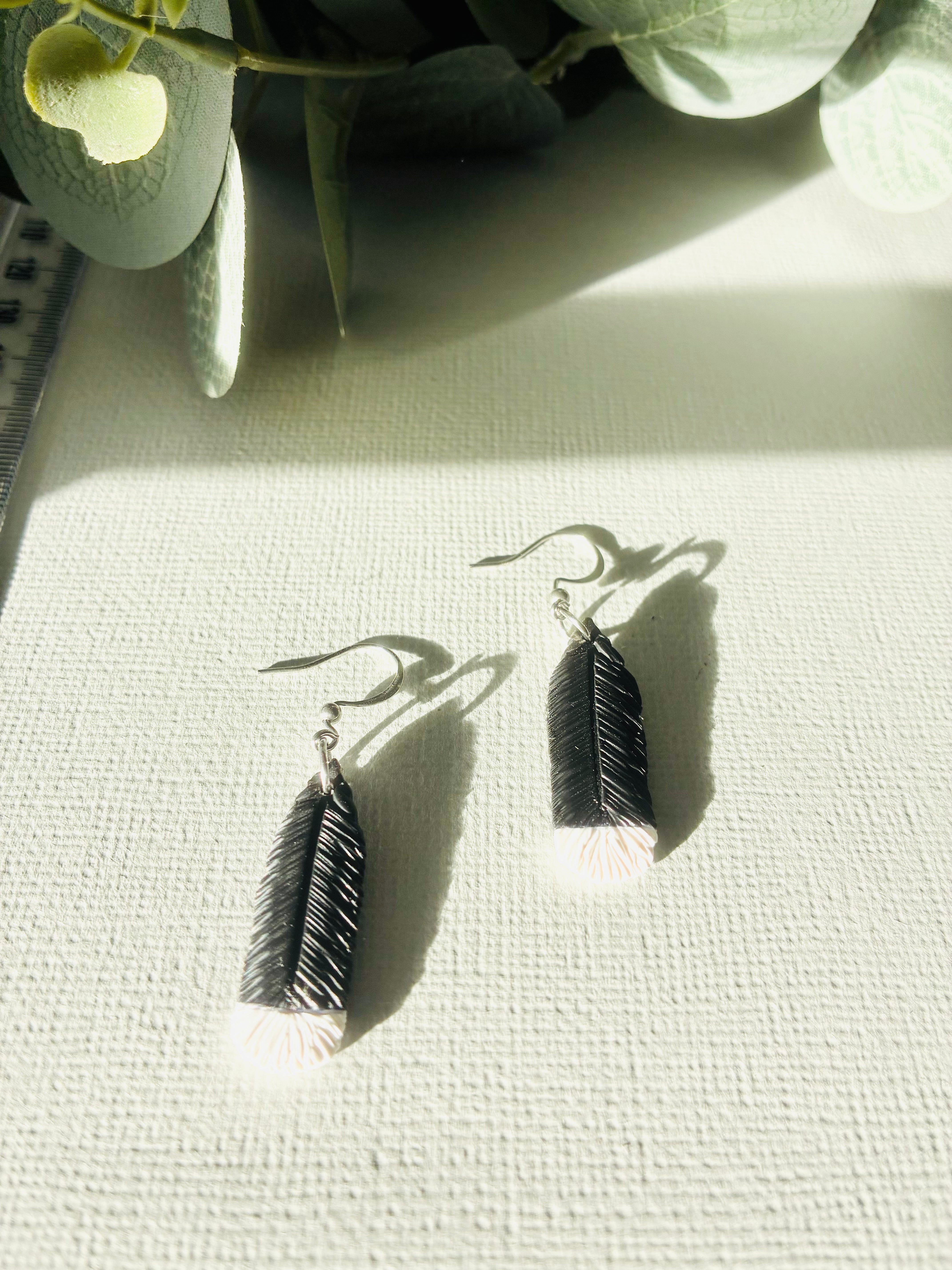 Huia Feather Earrings