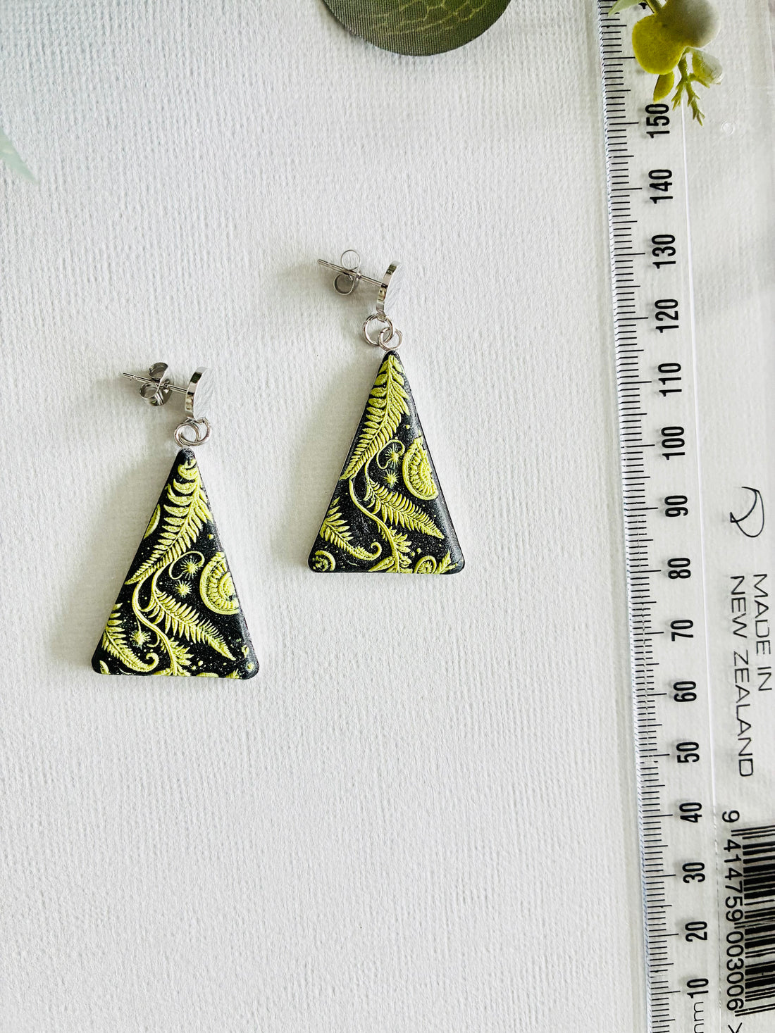 Green Fern Earrings