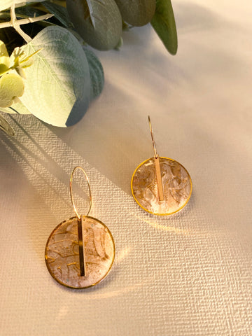 Simple boho round Hoops (white)