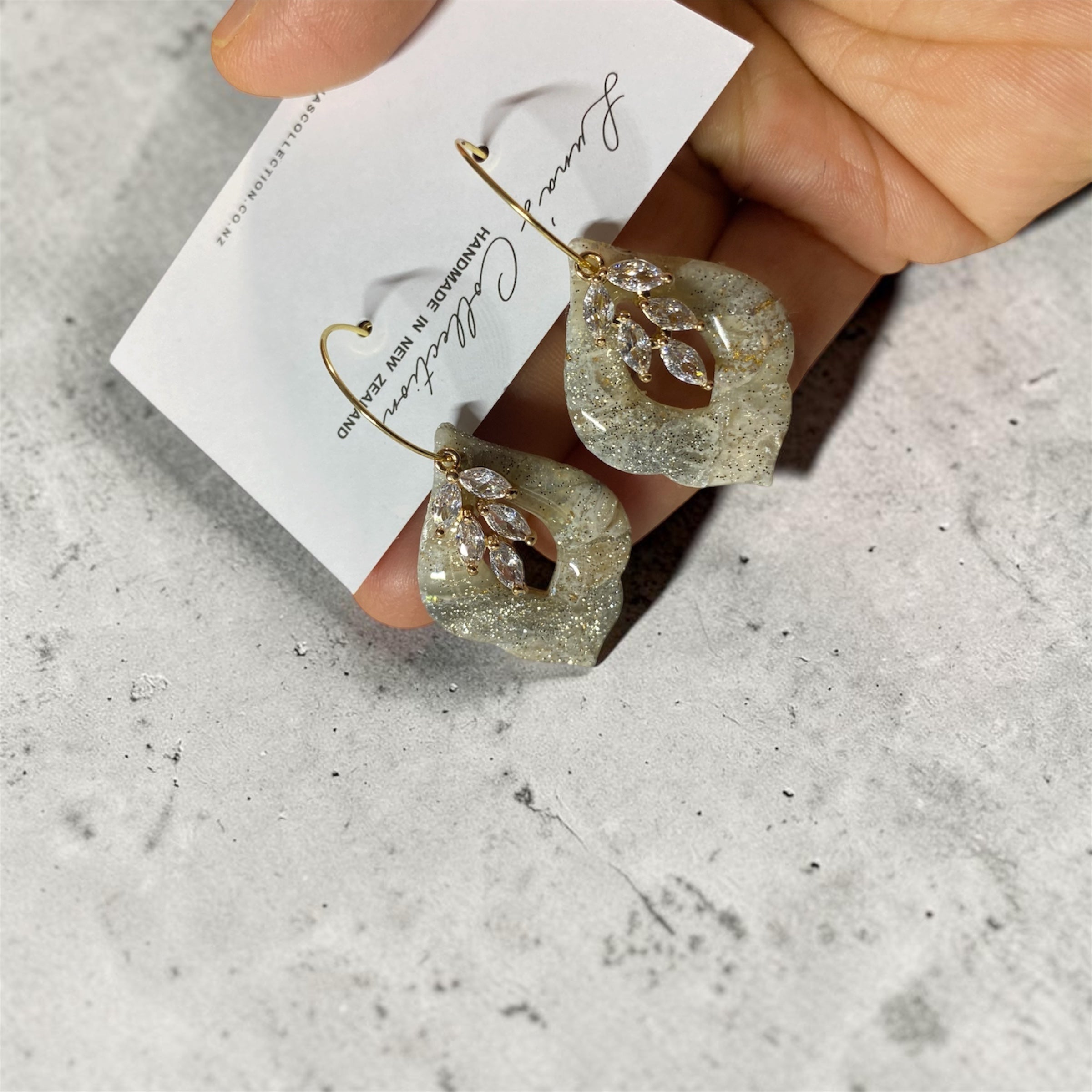 White stone vibes Hoops