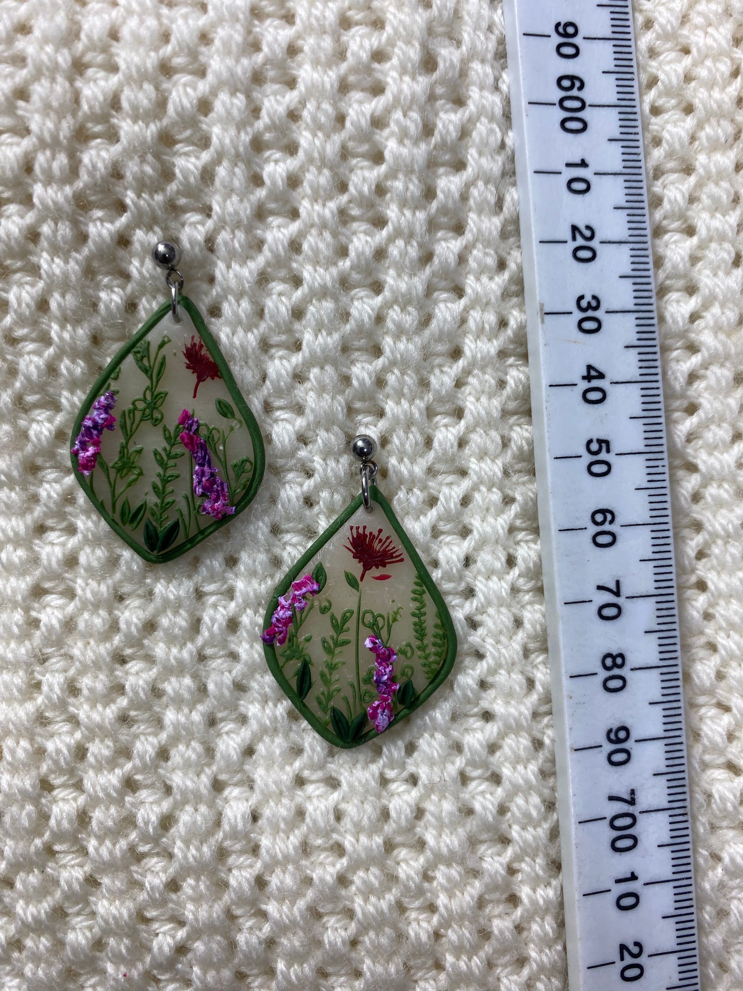Green Garden Earrings
