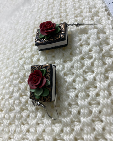 Book antique vibe earrings