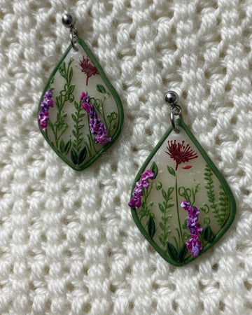 Green Garden Earrings