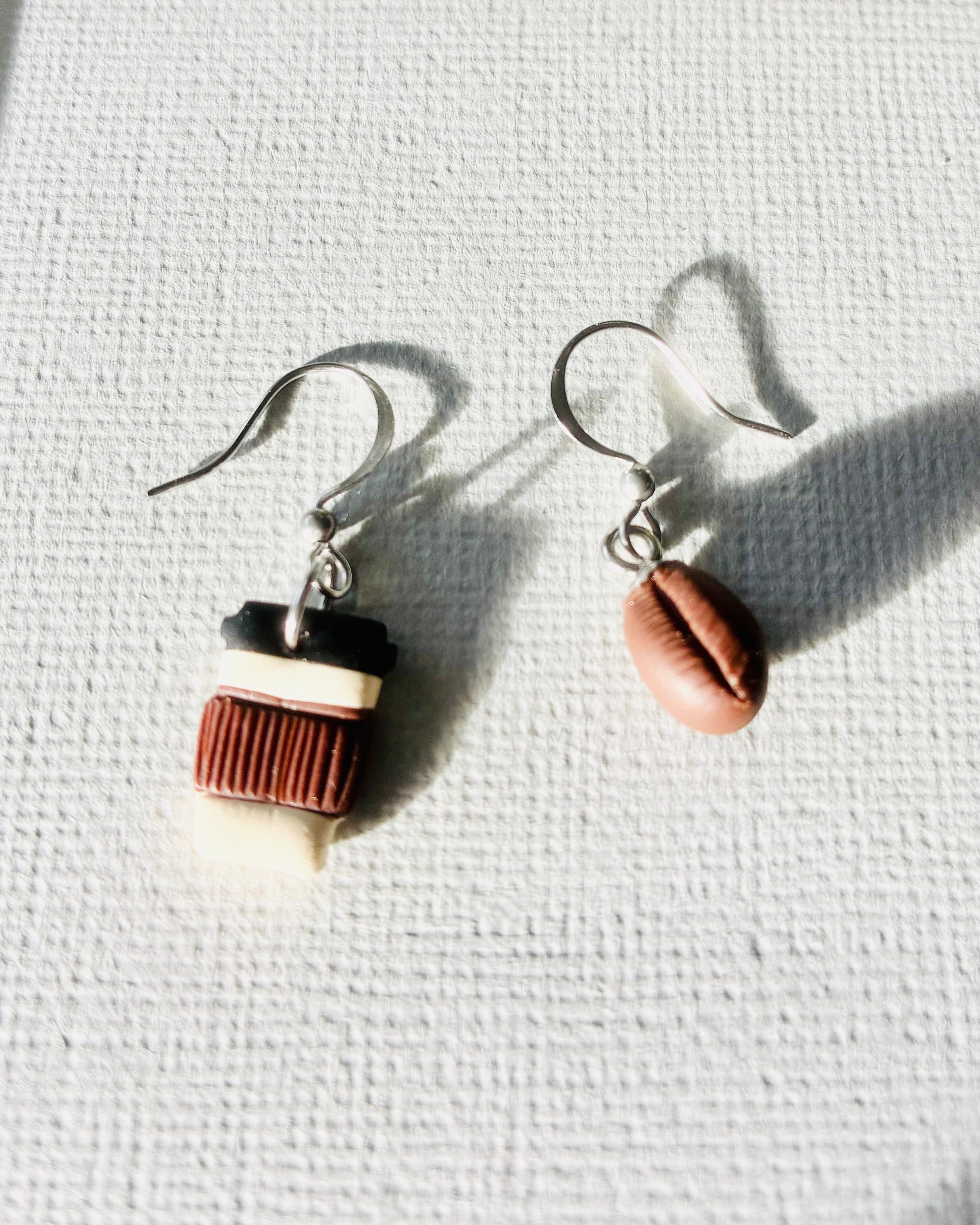 Coffee cup and bean Earrings