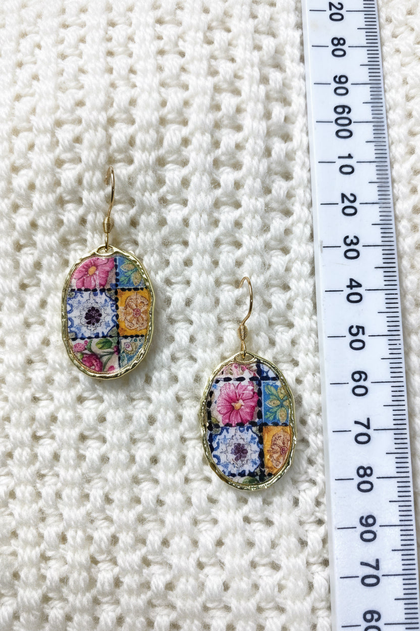 Quilted Clay Earrings