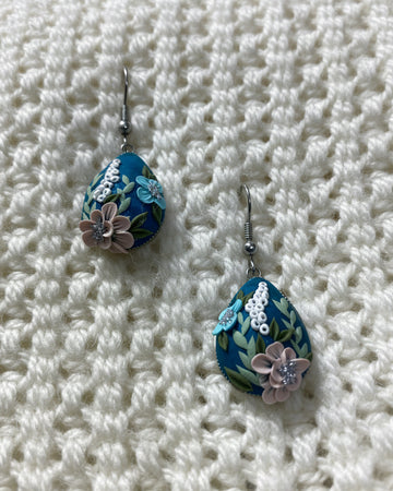 Mini bead floral earrings (2)