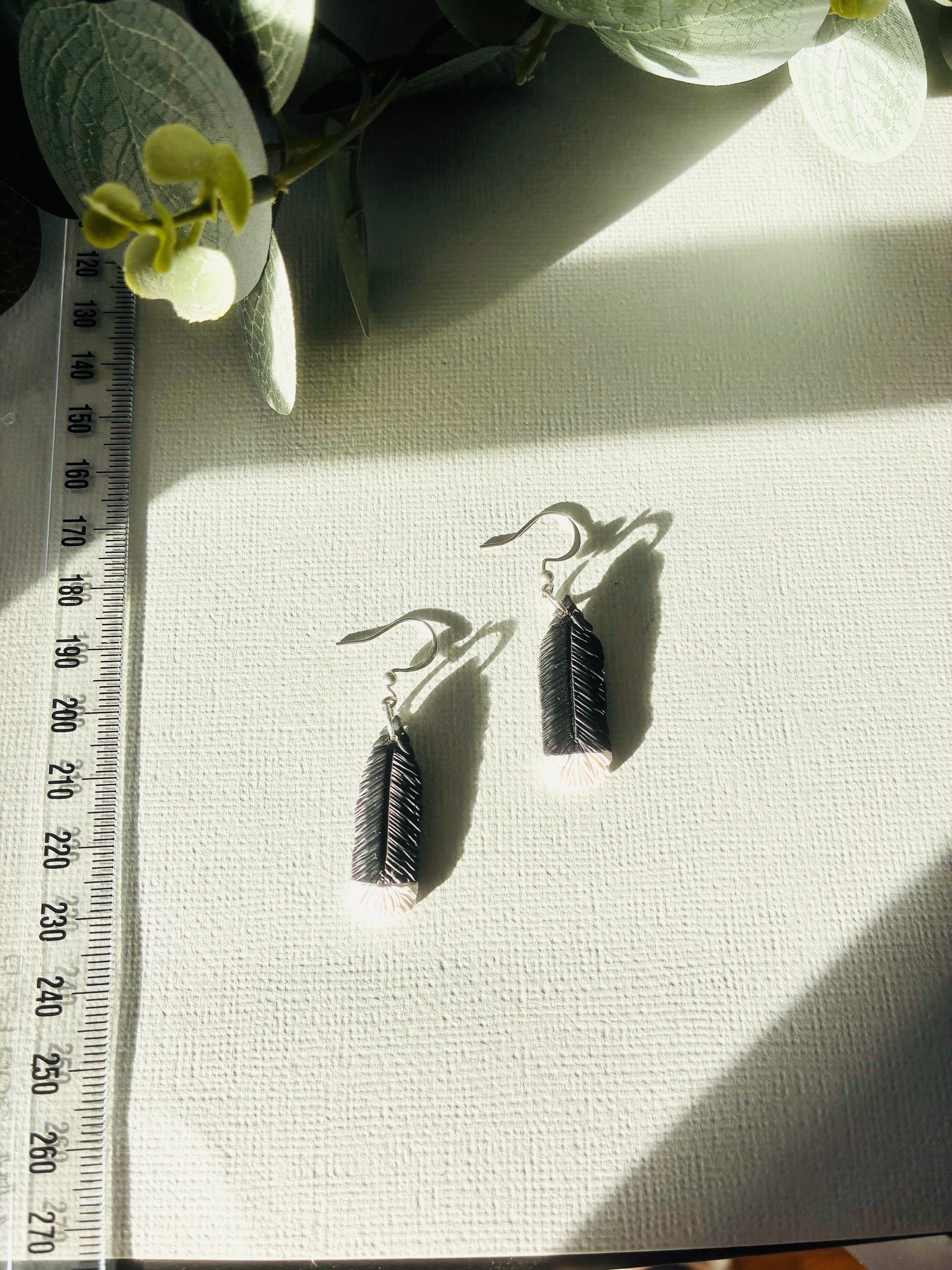 Huia Feather Earrings
