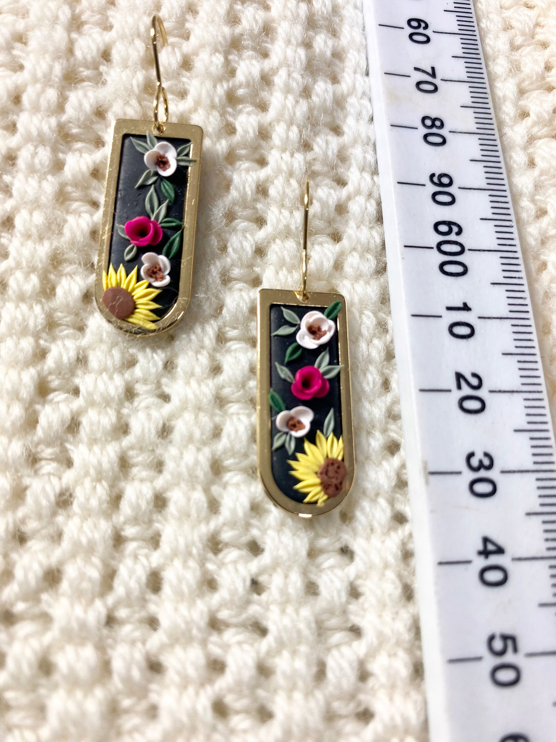 Mini black Earrings