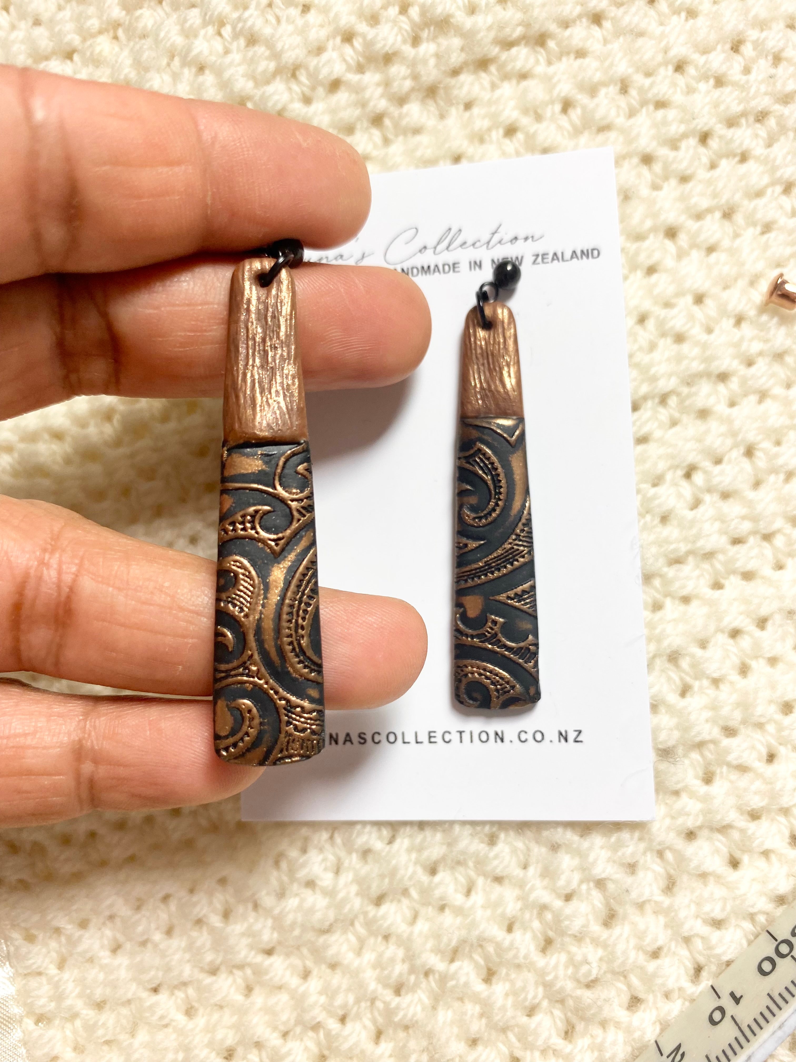 Kiwiana koru Earrings