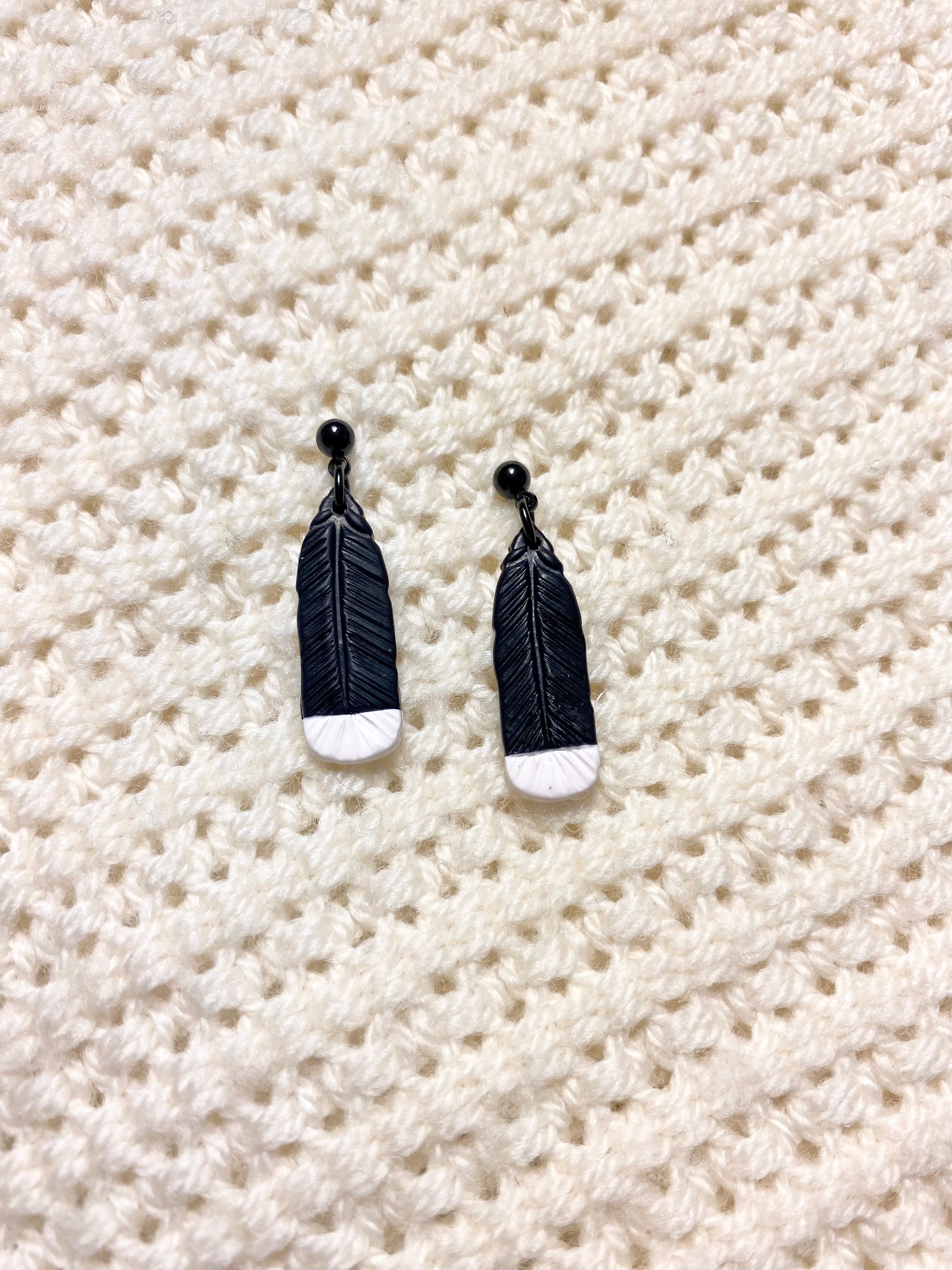 Huia Feather Earrings