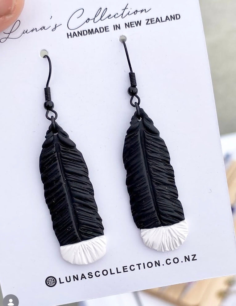 Huia Feather Earrings