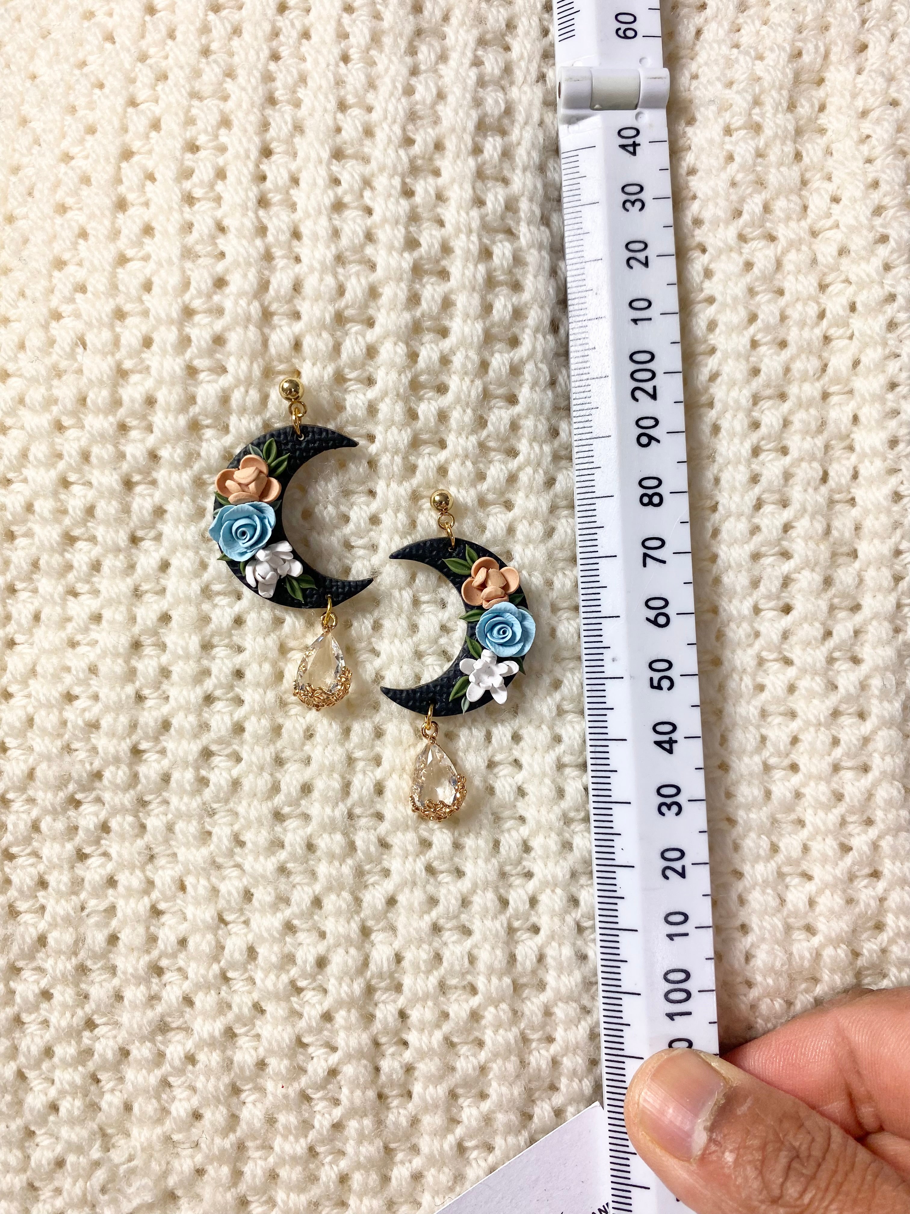 Moon flower Earrings