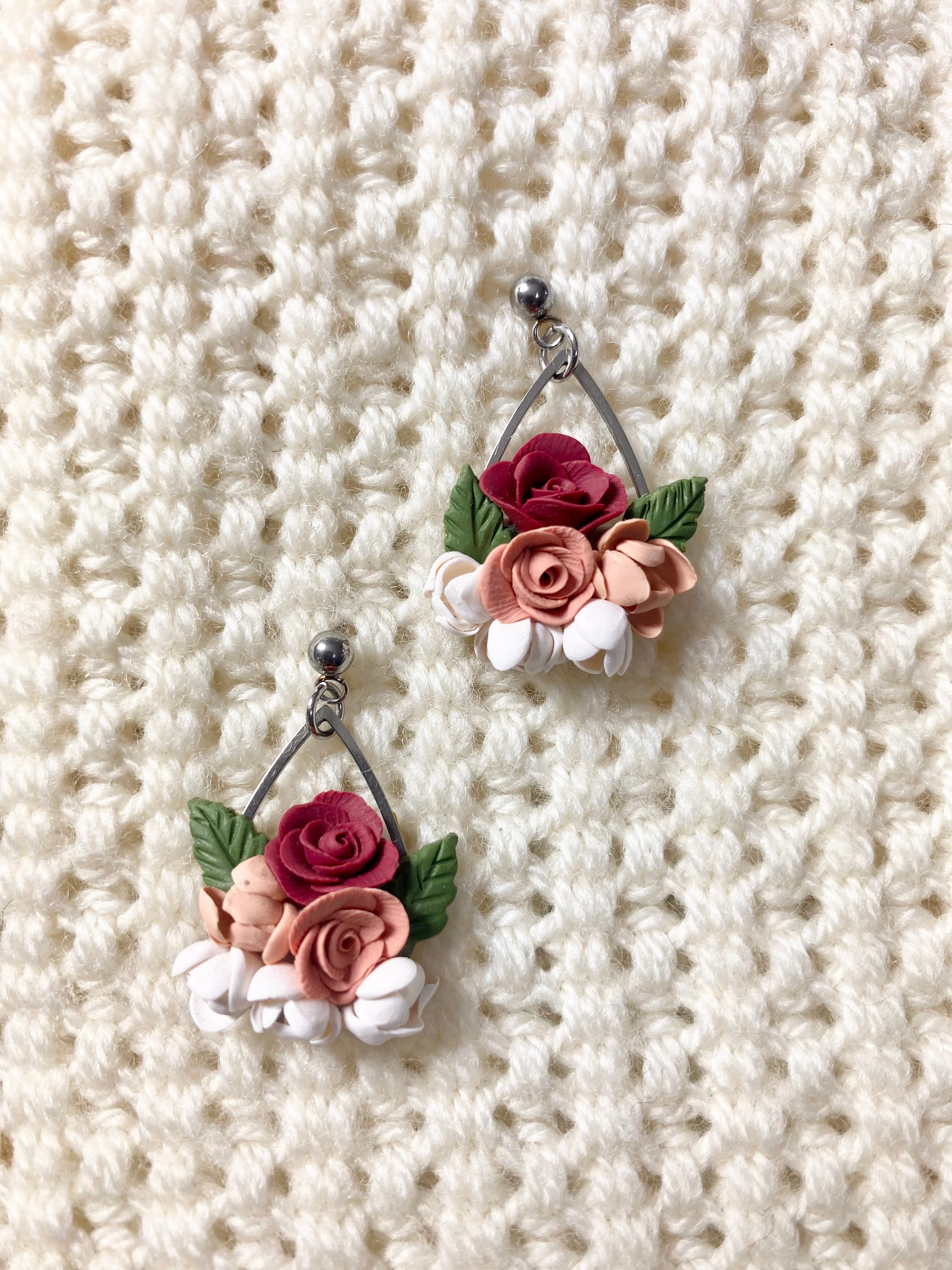 Teardrop Rose Earrings