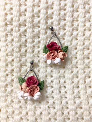 Teardrop Rose Earrings