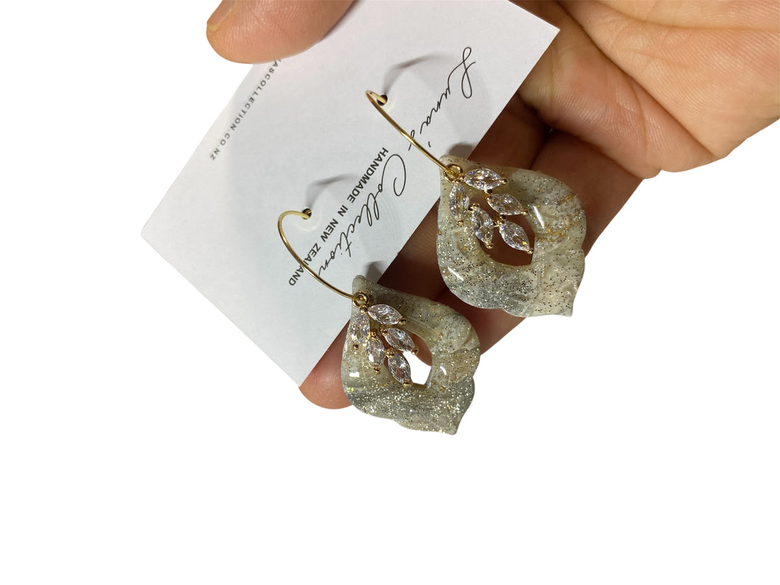 White stone vibes Hoops