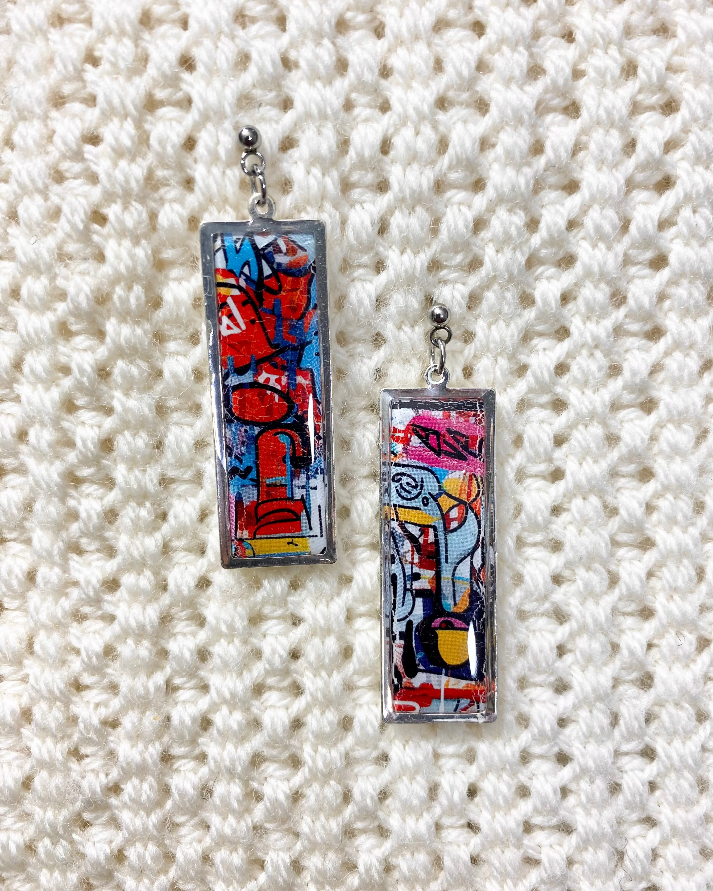 Abstract Painting Earrings