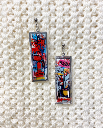 Abstract Painting Earrings