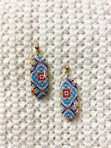 Painted Glass Inspired Earrings