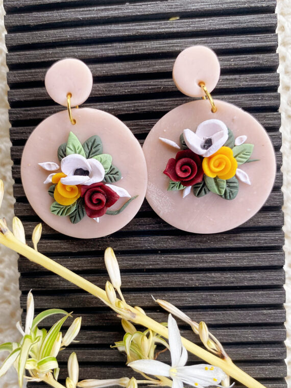 Handmade floral jewellery, statement jewellery