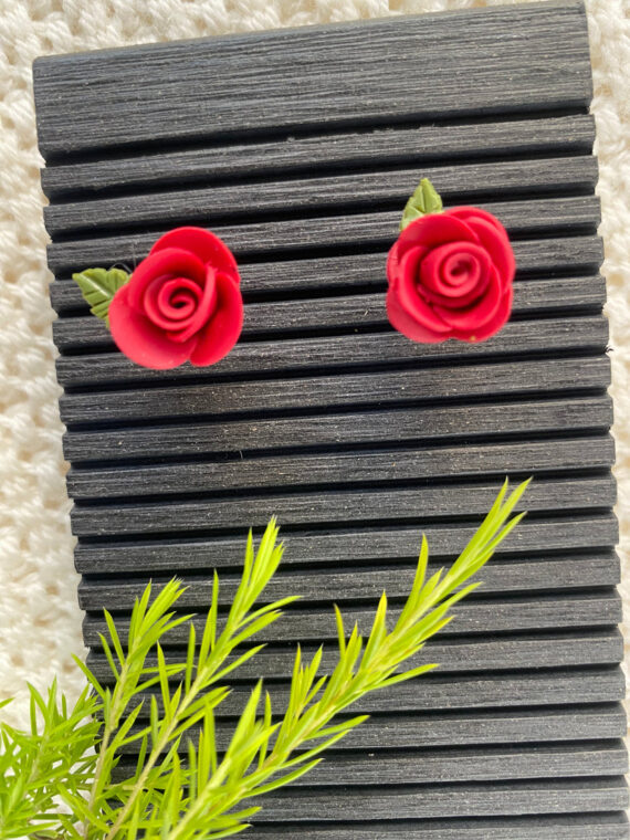 Handmade rose stud