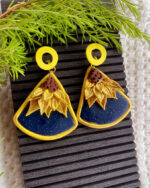 Handmade sunflower earrings