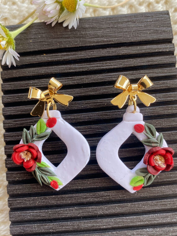 Floral handmade earrings