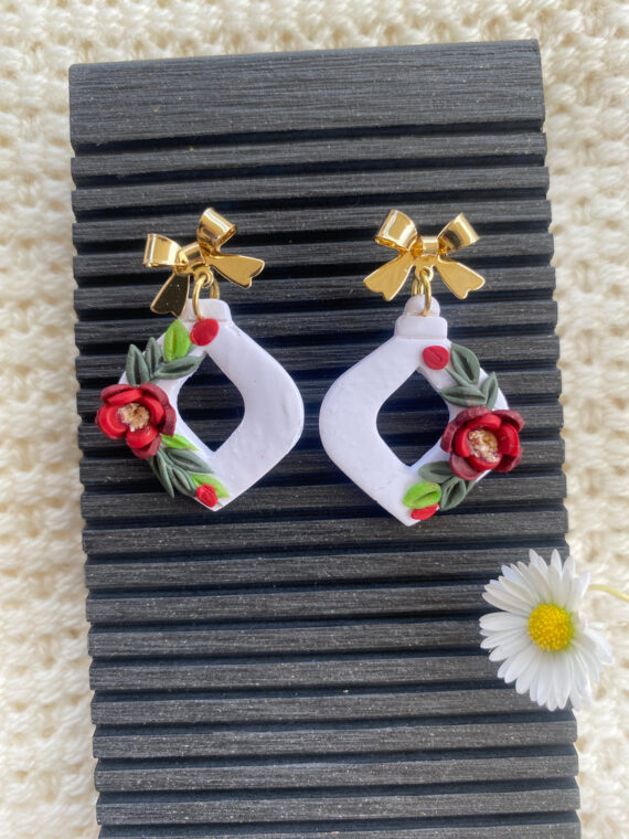 Floral handmade earrings