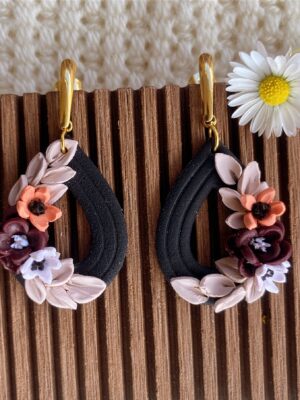 Floral handmade earrings