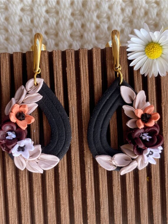 Floral handmade earrings