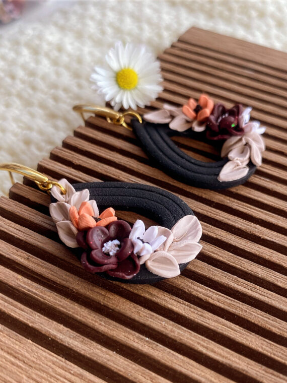 Floral handmade earrings