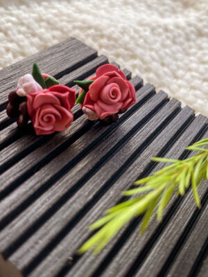 Floral stud handmade