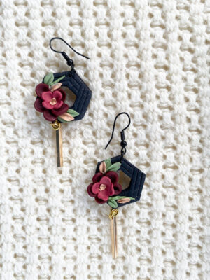Handmade floral earrings