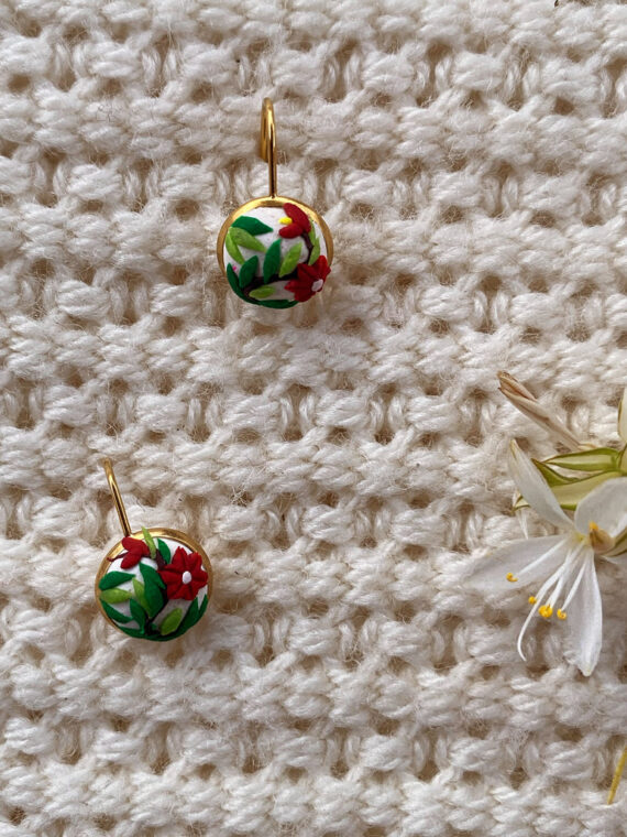 Handmade floral earrings