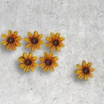 Sunflower stud earrings