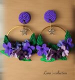 Hydrangea themed earrings