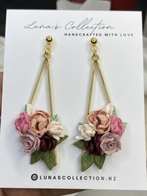Drop floral earrings