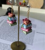 Book stack earring